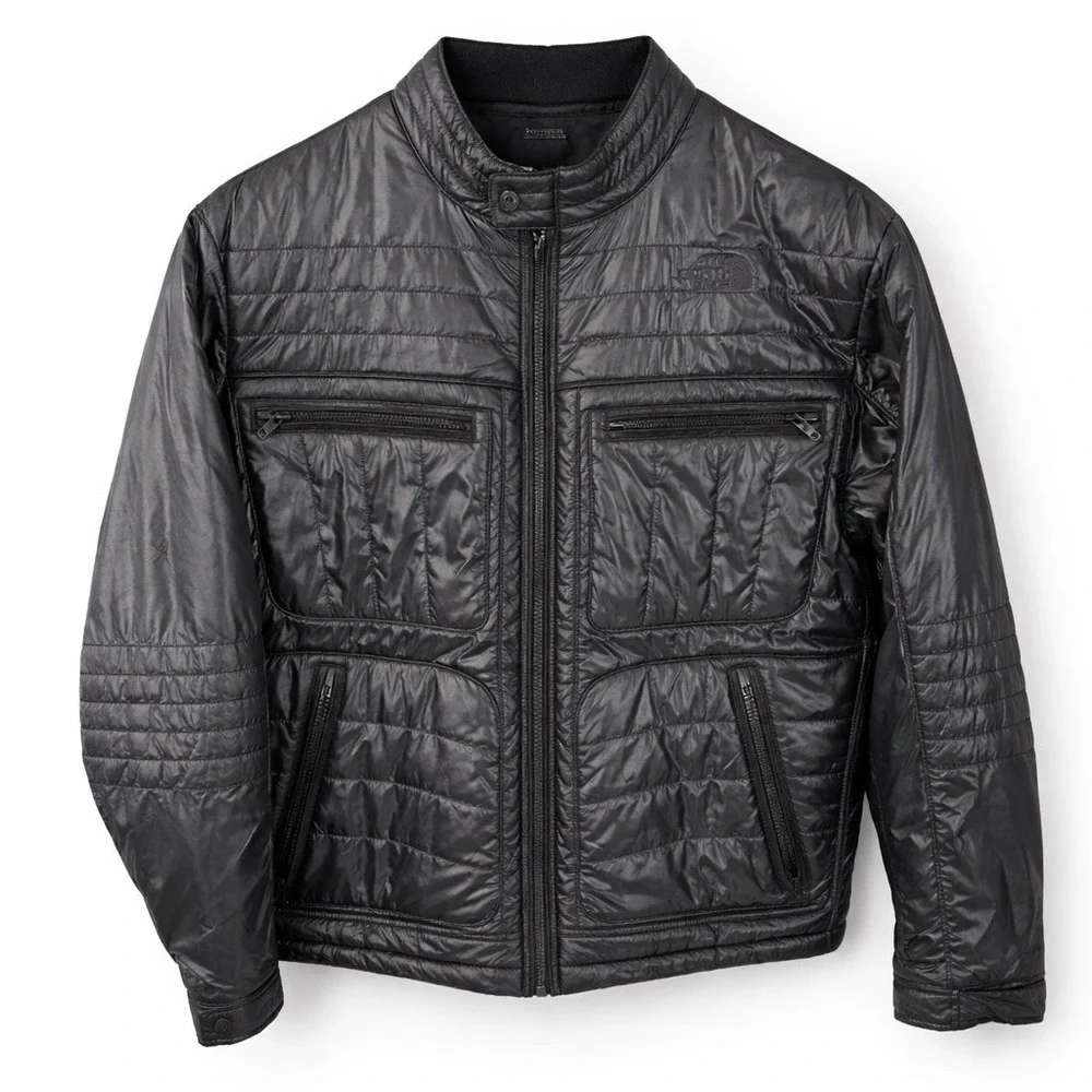 The North Face Mens XL Quilted Insulated Jacket Black‎ TB5MTNSM Moto